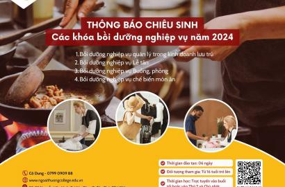 Thông báo chiêu sinh các khóa bồi dưỡng nghiệp vụ năm 2024
