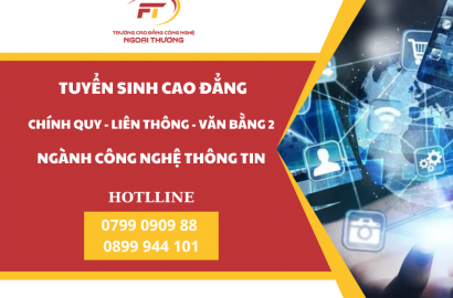 Tuyển sinh cao đẳng từ xa (online ) ngành Công Nghệ Thông Tin
